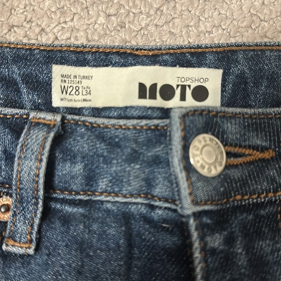 Tops hop high waisted straight blue jeans - Picture 2 of 2